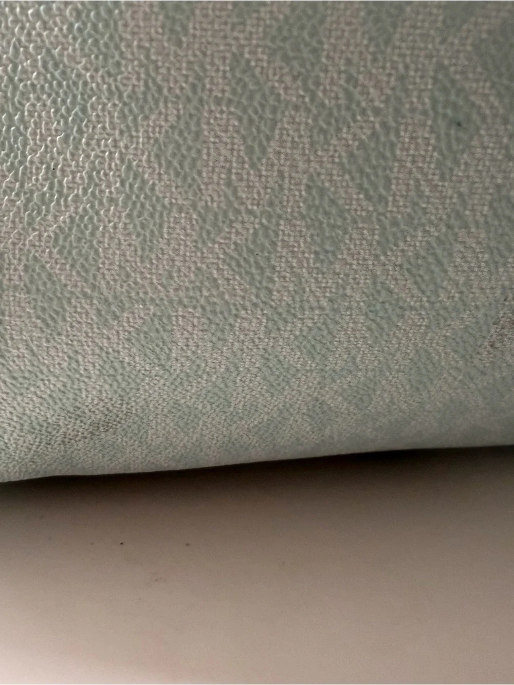 Michael Kors Mint Green Leather Tote with Gold Logo - Picture 6 of 6